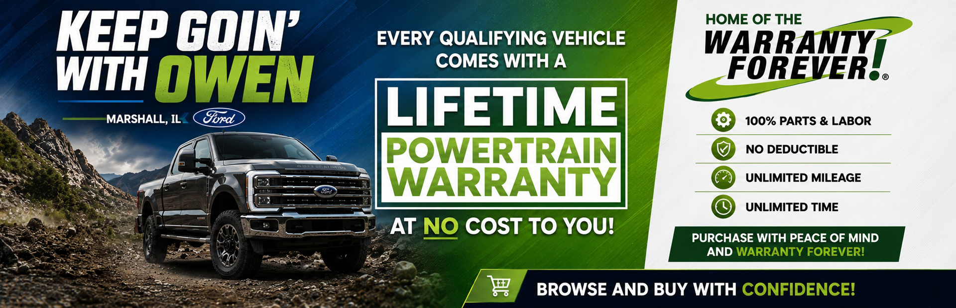 Owen Ford Warranty Forever Banner